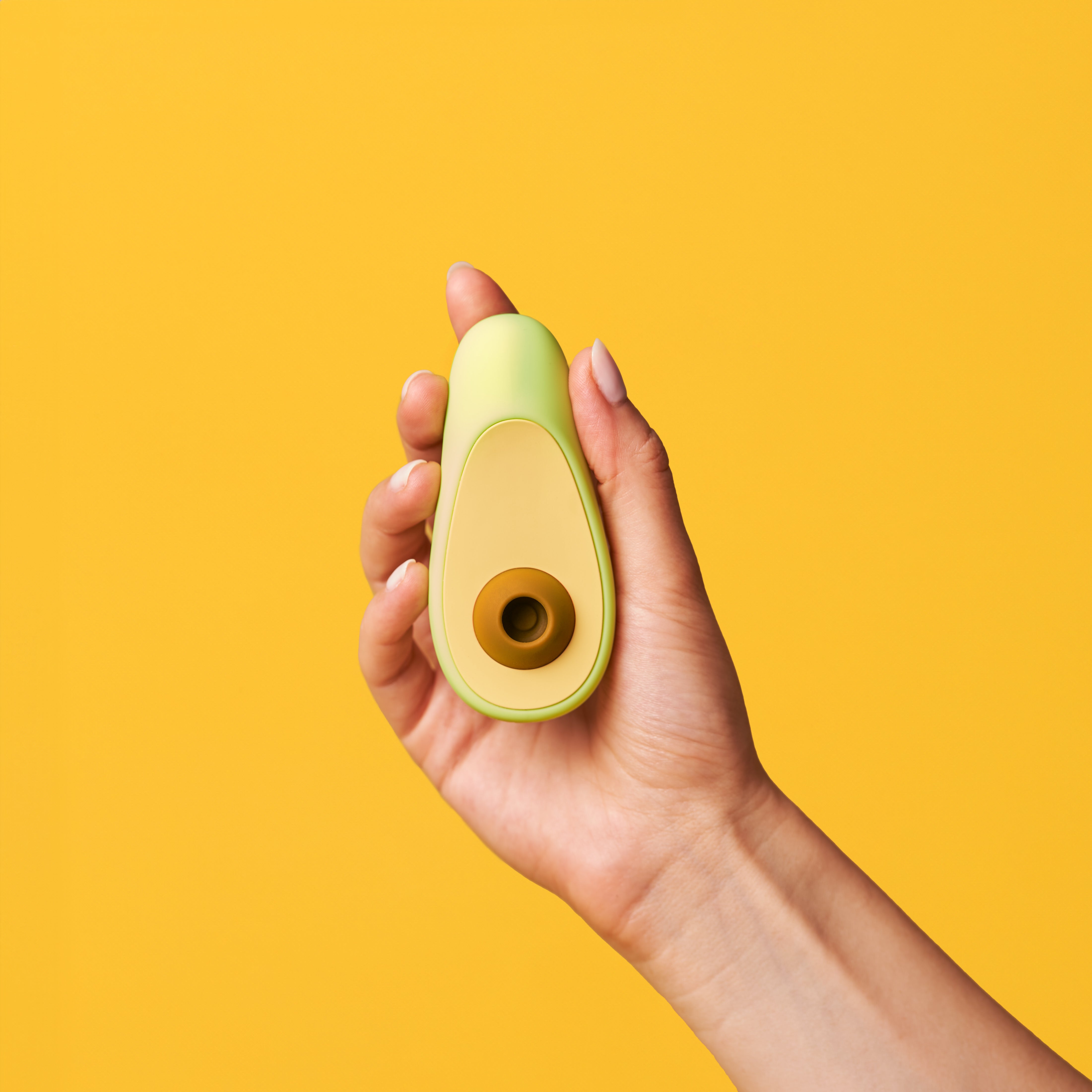 Avocado sex toy — close detail